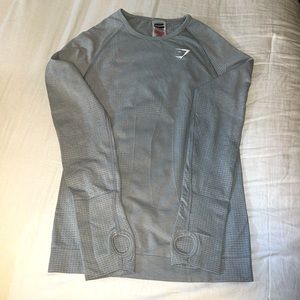 Gymshark training seamless long sleeve - gray size medium